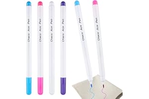 Neerow Water Erasable Fabric Marking Pens, 4 Colors Water Soluble Pen, Disappearing Ink Fabric Pens Sewing for Quilting Tracing Patchwork Dressmaking Embroidery