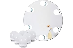 STAR VISION Vanity Lights for DIY Hollywood Mirror, Makeup Lights for Dressing Table, LED Strip Lights Kit with Touch Sensor Dimmer Switch and Power Adaptor, 6 Bulbs 2.7 Meters, Mirror Not Included