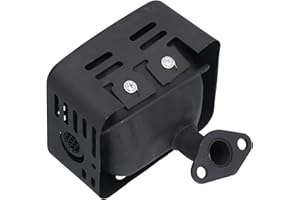 SPACNANA Kit Set di Accessori Silenziatore di Scarico in Acciaio Inossidabile con Silenziatore di Potenza per Rondella per Generatore di Motori a Benzina (Nero)