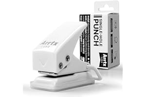 Arrtx Mini Single Hole Punch, 1/4 ” Circle Punch 10 Sheets Capacity, Handheld Portable Punch for Paper, Cardboard, Scrapbook, Handbook and DIY Project. Ideal for Students, Adults, Kids.