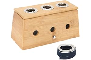 CANYITA Boîte De Moxa De 3 Trous, Boîte De Chauffage Portable De Bâton De Rouleau De Moxibustion Pour Soulager La Douleur Et La Fatigue