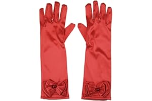 LITTLE-PEACH L-Peach Guantes Largos de Vestido de Satén para Boda Fiesta Cumpleaños para Niñas 3-10 años