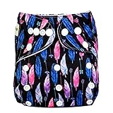 Kauftree 1/5er Baby Schwimmwindel Windelhose Babywindeln Überhose Cloth Waschbare Verstellbar mit Druckknopf Wasserfest Jungen Mädchen