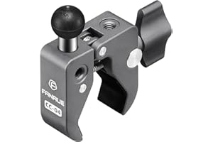 FANAUE Soporte de base de aluminio para manillar, abrazadera de barra fuerte con adaptador de cabeza de bola de 17 mm para rieles de 1,3 a 5 cm de diámetro, compatible con soportes GPS Garmin y