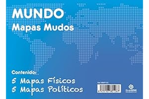Grupo Erik Editores Pack 10 Mapas Mudos Mundo Politico Fisico