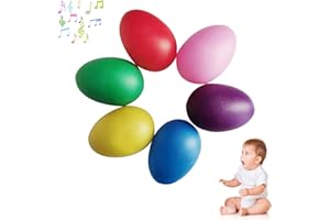 BAVOOTY Eier Maracas Eier Shaker Set,Musikinstrument Egg Shaker,Schütteleier für Kinder,für Musikalische Früherziehung Party Klassenzimmerzubehör Musikinstrument für Babys und Kleinkinder Spielgeräte(6 Stück)