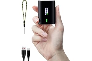 Coolreall Power Bank 10000mAh, Mini Bateria Externa con Pantalla LED, Bateria Portatil 3A USB-C (Input & Output) Bateria Portatil Carga Rapida Compatible con iPhone 15 14 13 Samsung S22 Xiaomi Airpods