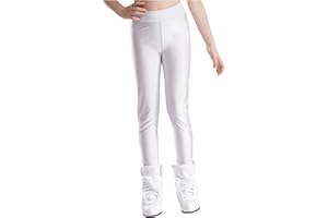 Xnihocha Eiskunstlauf Strumpfhose Mädchen Kinder Lang Leggings Hohe Taille Tanzhose Mit Strass Yoga Gymnastik Sport Hose