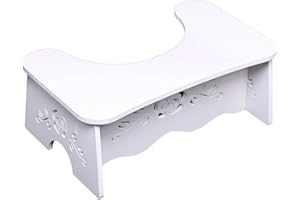 Futchoy Toilettenhocker Kinder Erwachsene Den Gesunden Stuhlgang Gegen Hämorrhoiden, Verstopfung, Blähungen Passform für alle Toilette Klo Hocker für Erwachsene und Kinder, Badezimmer (MDF)
