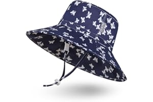 AMI&LI TOTS Ami & Li tots Niña Sombrero de Sol Bob Ajustable para Bebé Niña Niño Infantil Niños Pequeños Sombrero Protección Solar UPF 50 Unisexo