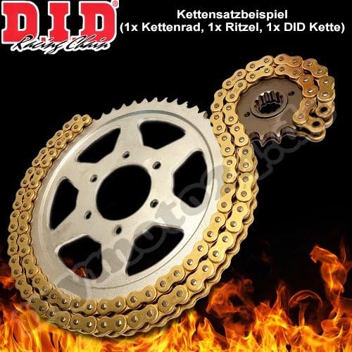 DID chain kit steel Suzuki GSX-R 1000 R Bj. 2017 (G &amp; G 17 – 45 – 120 DID525ZVM – Rivet