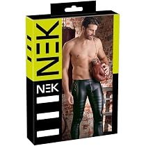 NEK Herren Pants Mit Reißverschluss – Schwarz, Matt, Enganliegend, Halblang, Größe XL