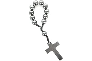 Palais du Rosaire Chapelet dizainier en pierres d'Hématite - Chapelet dizainier - Culte Chrétien en Pierres Hématite