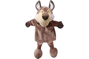 Proumhang Hand Puppets With Full Body for Kids,Animal Hand Puppets Farm Theme Puppets Toys Set,Plush Pretend Toys Zoo Friends Puppet Theatre with Movable Open Mouth,35cm,Wolf