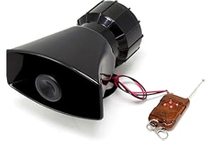 YIYIDA YD-8122 car horn wireless siren with remote control horn 12V 80W emergency horn speaker fire truck ambulance traffic police fire alarm sound horn suitable for all cars 12V truck ferry Moto etc.