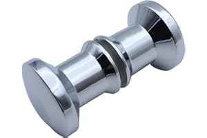 KEABATH 1pc Shower Door Knobs Chrome Round Zinc Alloy Glass Door Knob Pull Handle Replacement