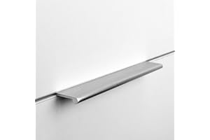 Goldenwarm 5 Stück Versteckte Schrankgriffe Silber 128mm Möbelgriffe Edelstahl Griffe für Küchenschränke Türgriffe Küche Schubladengriffe Küchengriffe Türgriffe Schrank