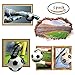 Produktbild YJZ Weltmeisterschaft Wandaufkleber Dekoration Set Selbstklebende Abnehmbare 3D Wandaufkleber Wandbild Poster, Die Beliebtesten Fußball Fans Wohnkultur Aufkleber, 5 Paket