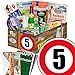 Produktbild Hochzeit 5. Jahrestag + Geschenk Ideen - Ossipaket SPEZIALITÄTEN Box + Geschenkverpackung "Verkehrsschild 5" mit Ostmotiven + gratis Geschenkkarten + gratis DDR Kochbuch – Rotkäppchen Sekt (0,2l), Halberstädter Schmalzfleisch, rote Grütze Himbeer uvm +++ Ostprodukt DDR Box als Geschenkkorb mit Kultprodukten der DDR ++ Ostpaket Präsentkorb geschenkideen für Mütter lustige geschenke DDR Mutter Geschenkideen Männer Geschenkideen
