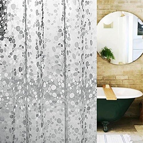 YLSFWSRY Shower Curtains Curtain Synthetic Fiber Shower Curtain Eva Pebbles Bath Curtains Waterproof Mildew Resistant Anti Wrinkle Thickening Scrub Bathroom Cut Curtains Send Hook (70.86*78.74 Inch) , 120*200Cm