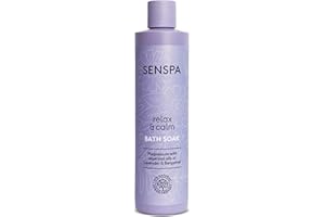 SenSpa Relax & Calm Lavender Bath Soak - Vegan Bubble Bath for Women & Men, Luxury Natural Bubble Bath Wash with Lavender, Gifts for Her - Mens/Womens Luxury Bath Products with Magnesium - 200ml