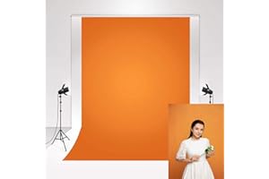 Kate Foto Hintergrund Leinwand Orange 1,5x2,2m Fotohintergrund Mikrofaser für Porträt Neugeborenen Fotografie Hoch gesättigte Farben Hintergrund Fotostudio Hintergrund Fotografie