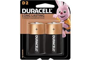 Duracell D2 Monet Duracell Type D Batteries, Pack of 2