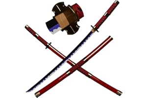 LQZJG Anime Espada de bambú Cosplay，Roronoa Zoro Espada Katana Sandai Kitetsu 103 cm/40 Pulgadas