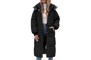 RITOSTA Wintermantel Damen Lang Steppmantel Frauen Winterjacke mit Kapuze Damen-Jacken Winter Daunenmantel Puffer Mantel Warme Herbst Winterparka mit Taschen