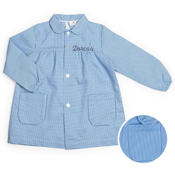Tablier D'école Enfant H HANSEL HOME – Blouse à Col Rond Et Boutons, Manches élastiques – Pour Garçon Et Fille, Activités Manuelles Et Peinture