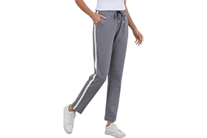 FGFD&OU Jogginghose Damen Sporthose Baumwolle für Frauen Sweathose Laufhosen Trainingshosen Jogger Sweatpants Lang Mädchen Freizeithose mit Streifen Für Sport Yoga Fitness