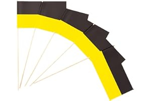 Everflag Papierfähnchen: schwarz-gelb 50er Packung