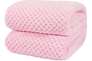 Style Spot Popcorn Throws Cuddly Cosy Soft Warm Fleece Blanket For Couch Sofa & Bed 2 Seater Sofa Cover 3 Seater Sofa Throw Large Luxury Throws Double & King Size (Pink, King: 200 X 240)