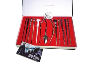 EisEyen 11 unités/Set Harry Potter Hermione Dumbledore Voldemort Baguette Magique avec boîte Halloween Harri Potter Garçon Hogwarts Baguette Magique Cadeau