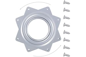 HJFH Base Giratoria Lazy Susan 360°Cuadrado Plataforma Giratoria Rodamiento Giratorio 4" para Muebles Giratorios, Taburetes, Sillas, TV,Soporte de Exhibición