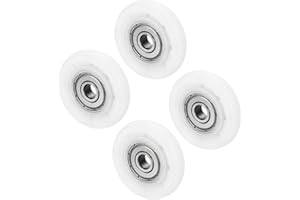 PATIKIL Nylon Polea Rueda 6x35x7.6mmmm, 4 Paquete 626zz Rodamiento Deslizante Transportador Rodillo Rueda para Puerta Ventana Cajón Herraje Conducción Mecánico Equipo, Blanco