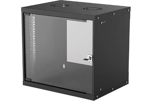 Intellinet 714174 étagère Rack monté sur le mur 9U Noir - Étagères (Rack monté sur le mur, 9U, 50 kg, Noir, Acier galvanisé, IP20)