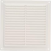 Amig - Square plastic grille with mosquito net- Ventilation grills for air outlet - Suitable for kitchen and bathroom ceiling