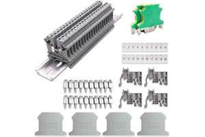 Riisoyu Kit di Morsettiere Su Guida DIN, Terminali Passanti Classe Universale a Crimpare per il Collegamento e la Conversione dei Circuiti