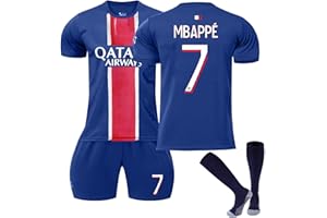 GENERIC Paris PSG Football Kit for Kids,2023/24 PSG Jerseys Football Kits Home/Away,No.7/10/30 Football Training Set T-shirts Shorts and Socks,2024 Outdoor Sportswear Soccer Tracksuit for boy Adult