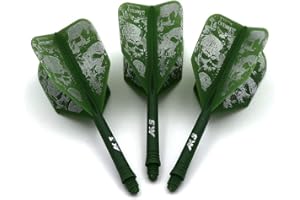 ‎CUESOUL CUESOUL ROST Personalisierte integrierte Dartschäfte und Dart Flights,mehrere Farben und Muster,S/M/L, 3er-Set