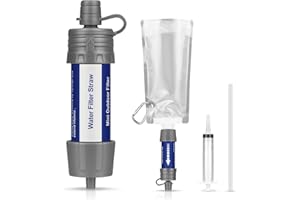 ENONEO 5000L Extérieur Filtre à Eau Portable Purificateur d'eau Survie Personnel Filtre Eau Camping Système de Filtration d'E