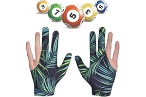 Dan&Dre Gant de billard - Gants de billard pour la main gauche - 3 doigts - Accessoires de billard hautement élastique