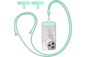 BGHHEU Handykette Universal zum Umhängen,1 Stück Schlüsselband Kette zum Umhängen mit 3 Universelles Pad,Handyband mit Standard Handyhülle kombinierbar,Einstellbar und Abnehmbar - Matcha Grün