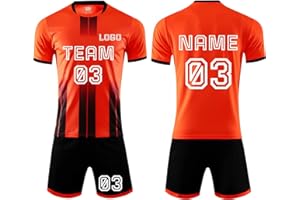 Maillot de Foot Enfant Personnalisé Personnalisez Le Logo de Votre équipe de numéro de nom Maillot Football Personnalisé Nom Numéro Logo de léquipe Convient Aux Hommes Femmes Enfants