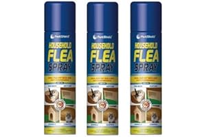 SUPERGIFT.COM 3x 200ml Household Flea Spray for Pet Beds, Kennels, Carpets and Soft Furnishings, Fast-Acting Indoor Treatment