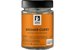 ‎BREMER-GEWÜRZHANDEL GENUSS LEBEN. Bremer Gewürzhandel Bremer Curry, pikant, originales Rezept, aromatische Würze zum Kochen, perfekt für Soßen und Dips, 90g im Glas