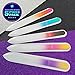 Bona Fide Beauty Crystal Nail Files - 5 Pack Czech Glass Nail Files with Cases - Best Glass Nail Files for Nail Care - Great Glass Fingernail Files for Fingernail Strengthener - File Nails Gently