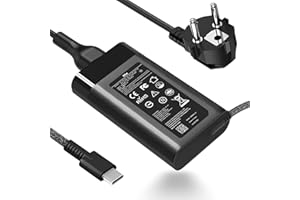 LTBSTOYE Nouveau chargeur d'ordinateur portable USB C Slim 65W pour HP Spectre X360, Envy X360, EliteBook X360, Chromebook, Elite X2, HP Spectre, EliteBook, Envy, ZBook, Chromebook Type C Adaptateur secteur Co