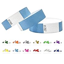 Braccialetti Identificativi Tyvek 1000pz - Bracciali Monouso Impermeabili Per Eventi, Feste E Festival | Adesivo Sicuro | 16 Colori Fluorescenti
